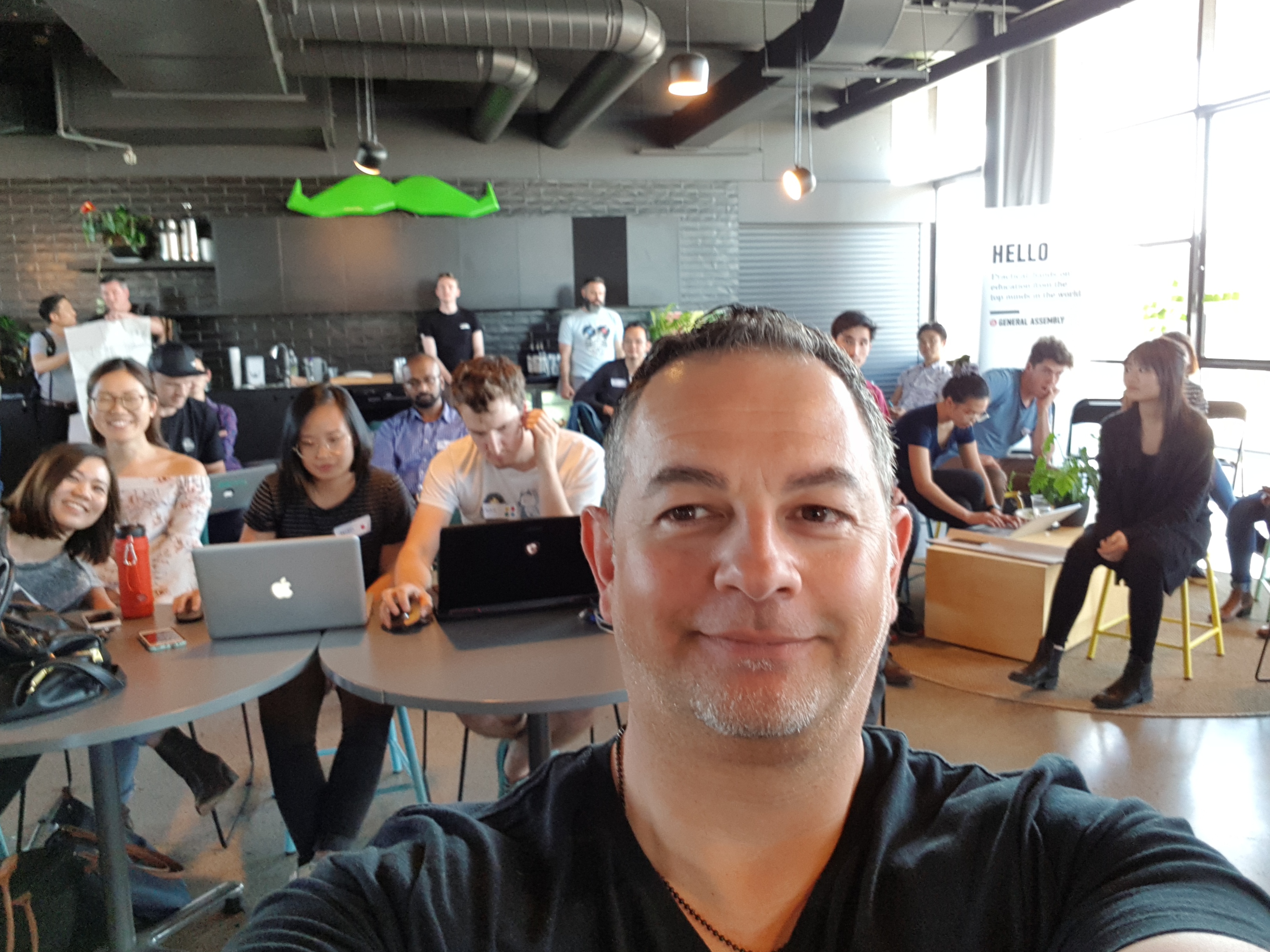Rob running a hands-on workshop